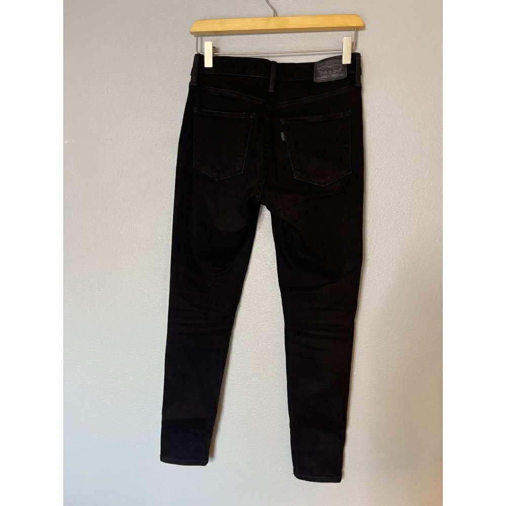 Levis 311 Women's SZ 26 Shaping Skinny Denim Black Jeans High Waist - Picture 2 of 10
